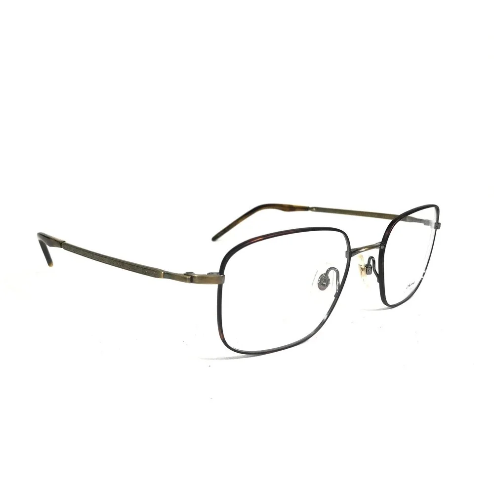 Sama Eyeglasses Frames 1700 ATG Brown Gold Square Full Rim 53-20-140
